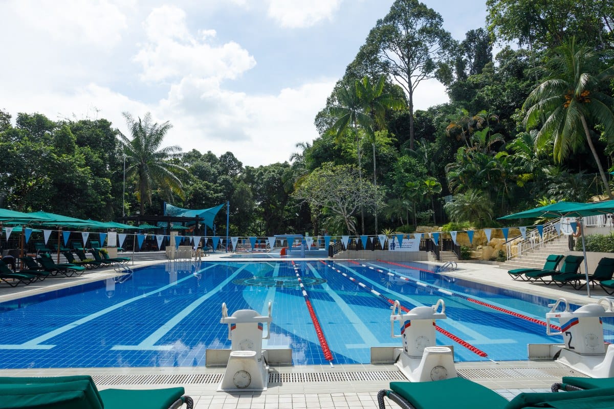 Pool setting at The British Club