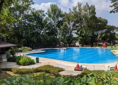 Pool setting at Swiss Club