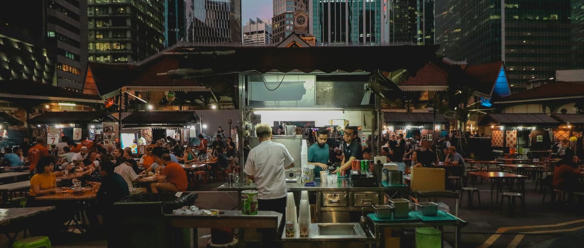 Singapore hawker centre busy