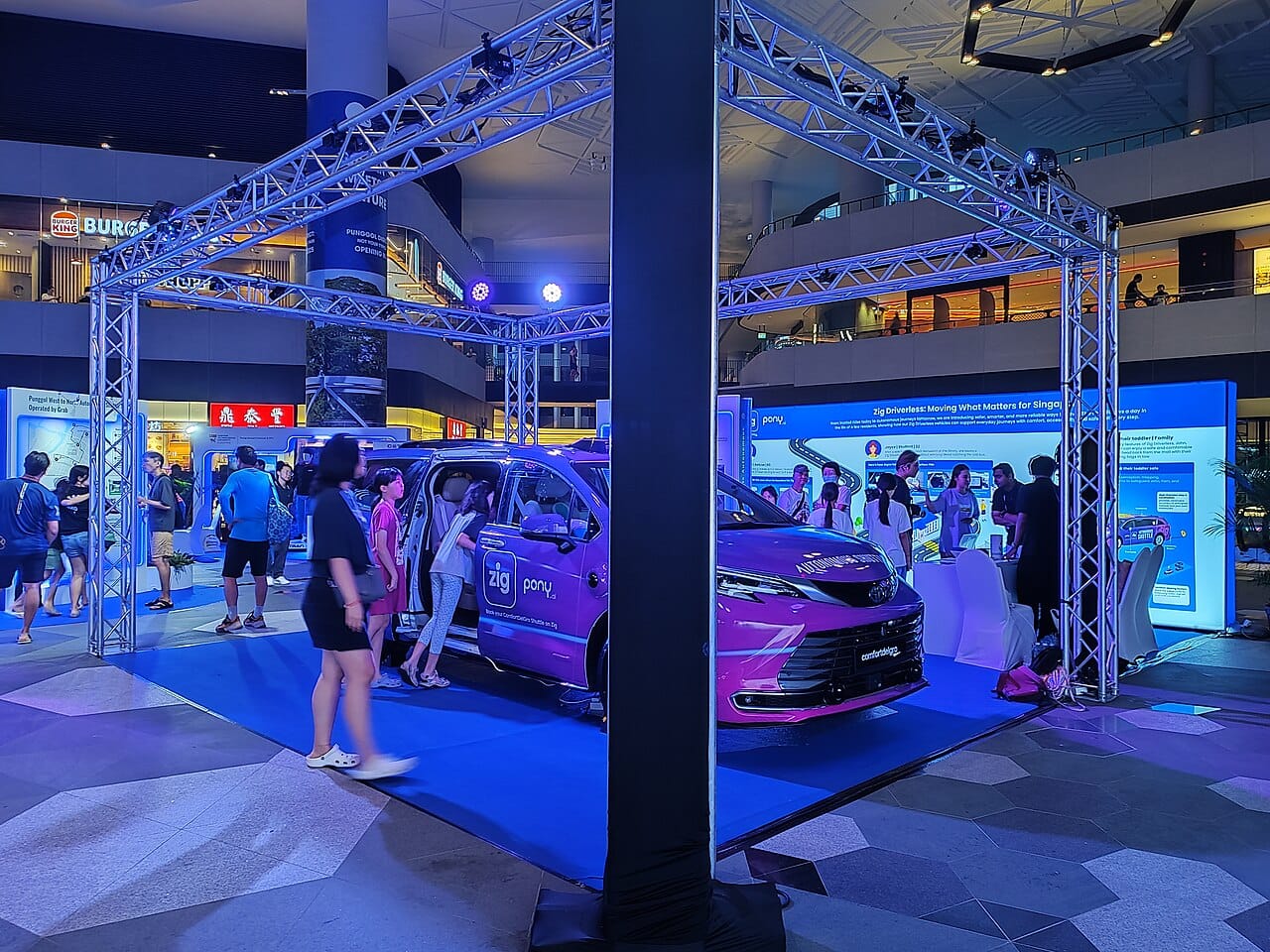 Punggol autonomous-shuttle roadshow vehicle