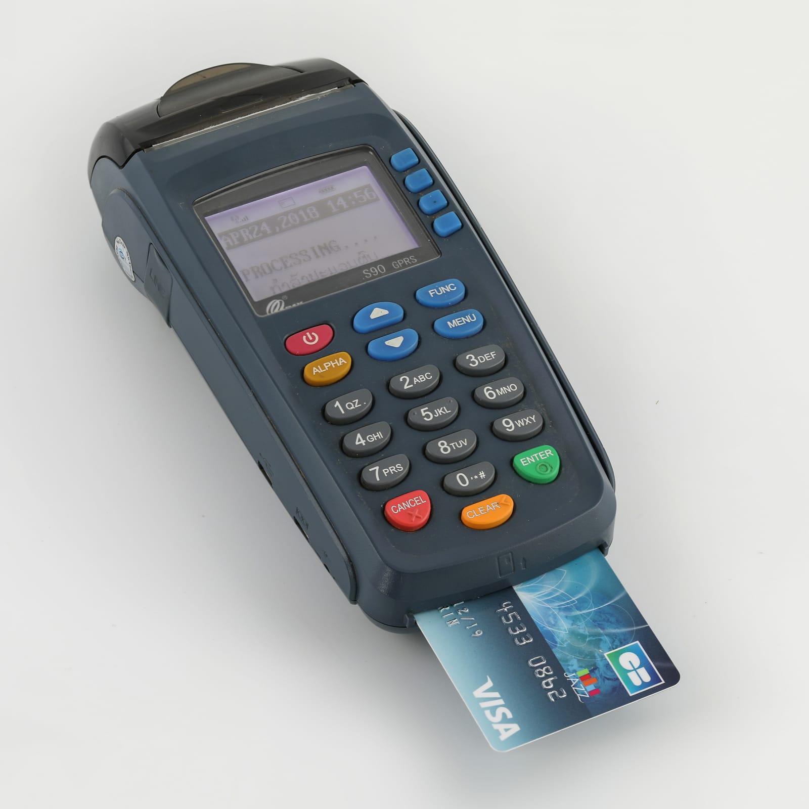 Option 3 — credit-card terminal with Visa card, Laos