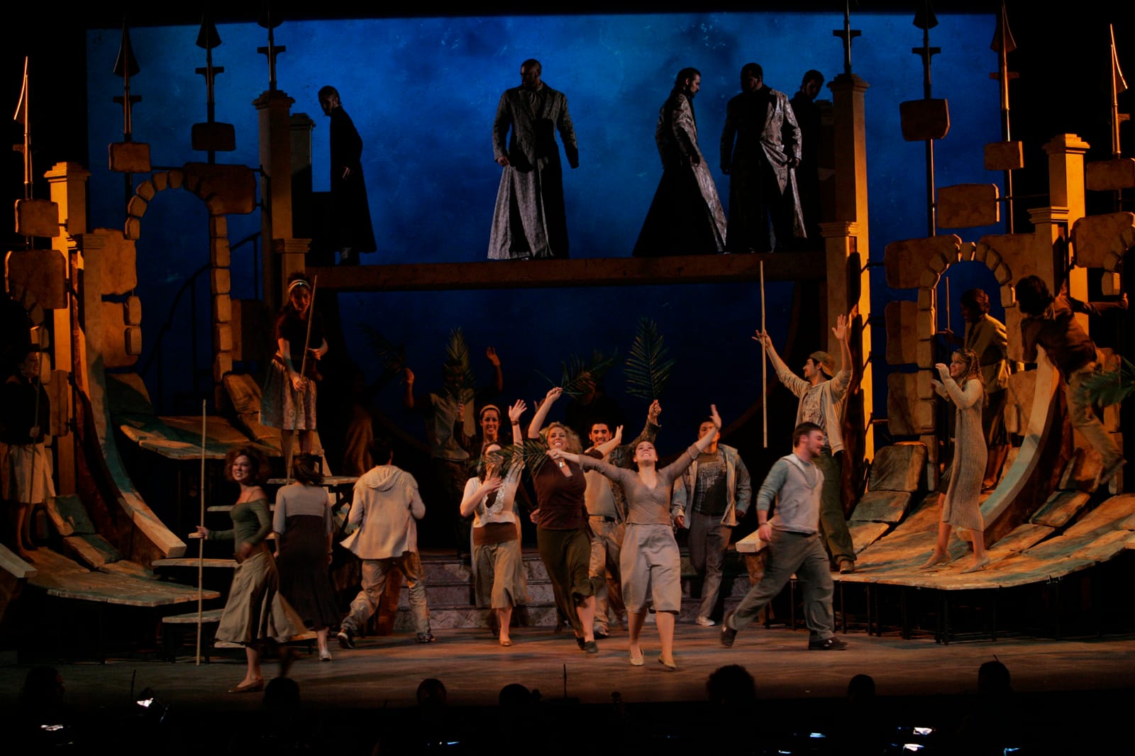 Ensemble performing in Otterbein College's 2005 production of Jesus Christ Superstar, photographed by Karl Kuntz; not the Singapore production.