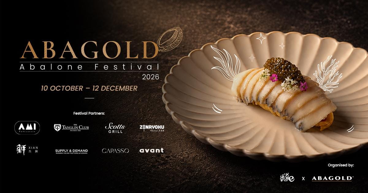 Abagold Abalone Festival 2026 artwork with a plated abalone dish and dates 10 October to 12 December.