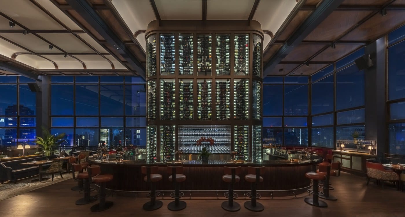 Interior of 67 Pall Mall Singapore, one of the private members clubs featured in this guide